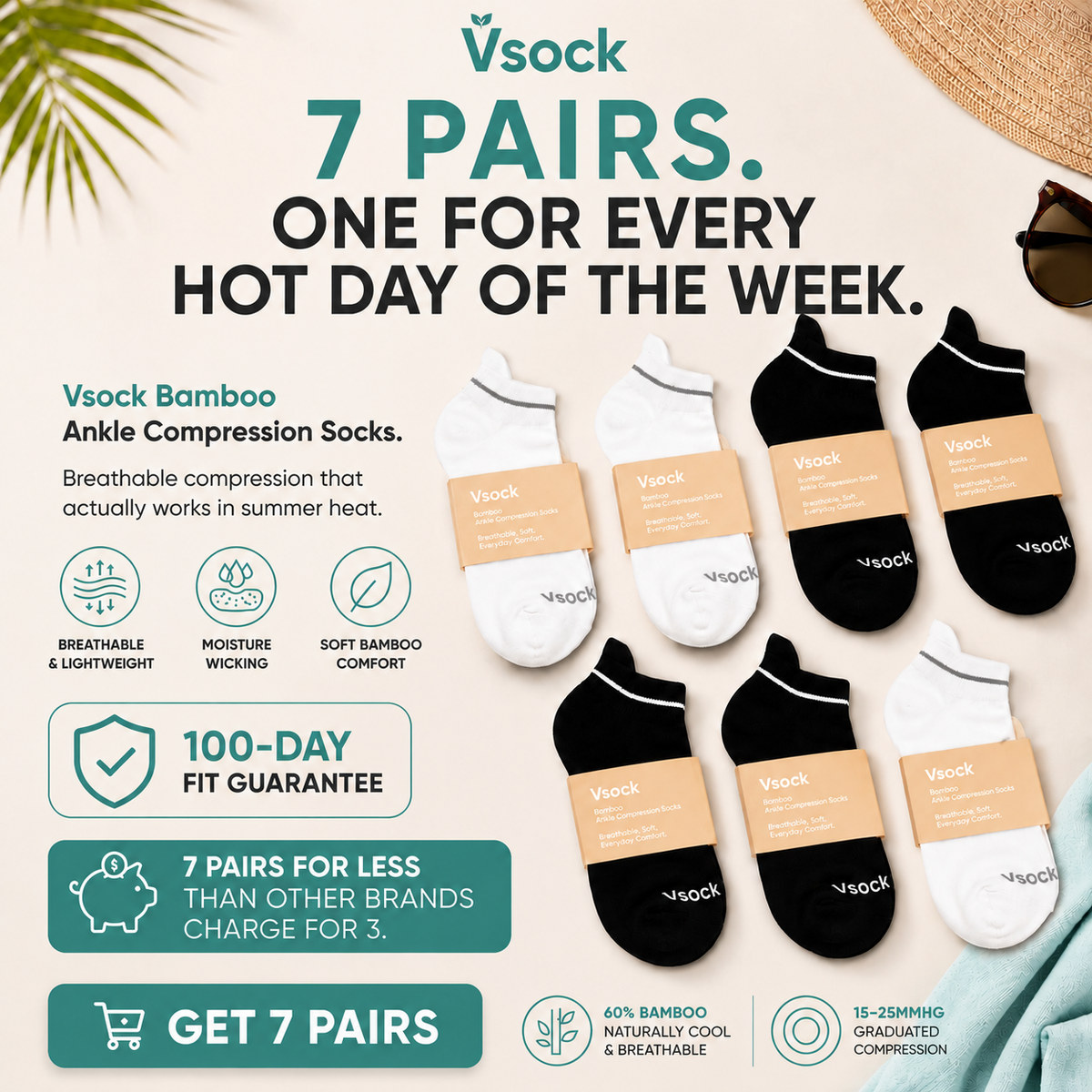 EverSock™ Bamboo Ankle Compression Socks