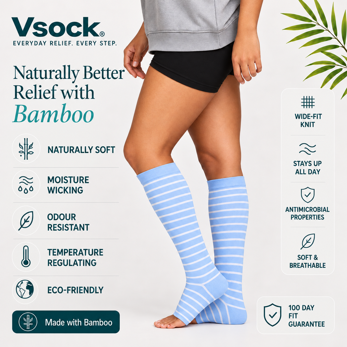 EverSock™ Bamboo Open Toe Compression Socks